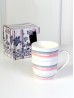 Flowers & Stripes Print Mug Set (set of 4) 350ml (12oz)